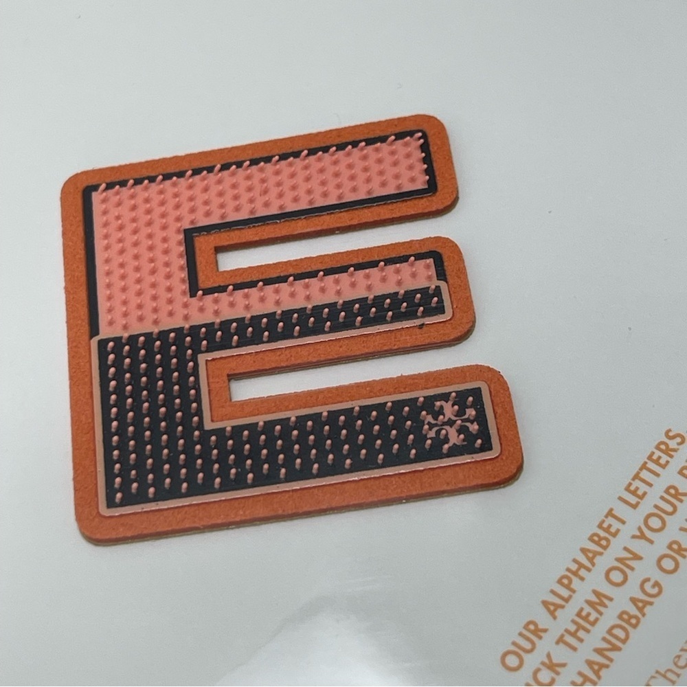 (new+tag) Tory Burch alphabet letter “E” stick them on phone, handbag or wallet - Picture 3 of 5